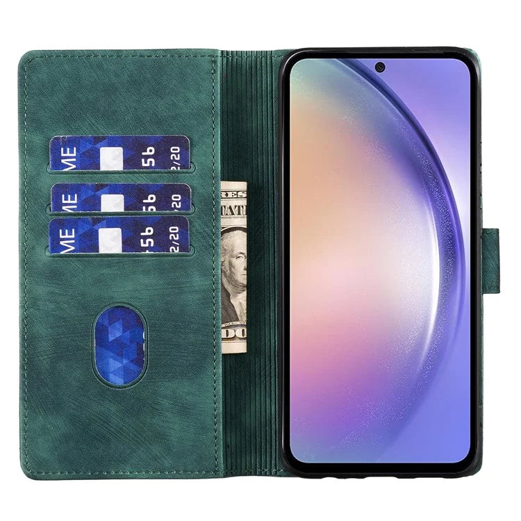 For Samsung Galaxy A54 5G Case Cute Cat Imprint PU Leather Wallet Phone Cover
