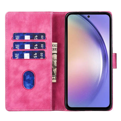 For Samsung Galaxy A54 5G Case Cute Cat Imprint PU Leather Wallet Phone Cover