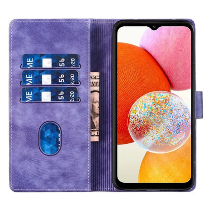 For Samsung Galaxy A14 5G / 4G Case Cat Heart Pattern PU Leather Flip Phone Cover