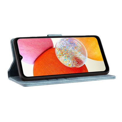 For Samsung Galaxy A14 5G / 4G Case Cat Heart Pattern PU Leather Flip Phone Cover