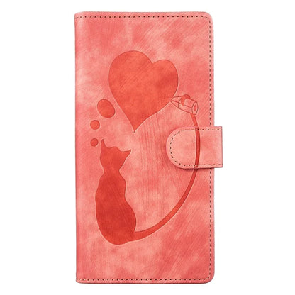 For Samsung Galaxy A05s 4G Case Wallet Leather Phone Cover Cat Heart Pattern