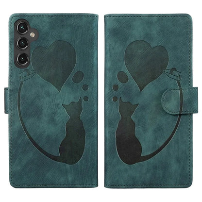 For Samsung Galaxy A05s 4G Case Wallet Leather Phone Cover Cat Heart Pattern