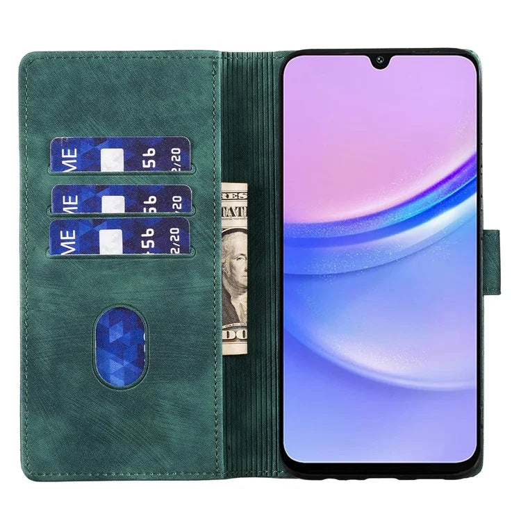 For Samsung Galaxy A05s 4G Case Wallet Leather Phone Cover Cat Heart Pattern