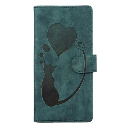 For Samsung Galaxy A05s 4G Case Wallet Leather Phone Cover Cat Heart Pattern