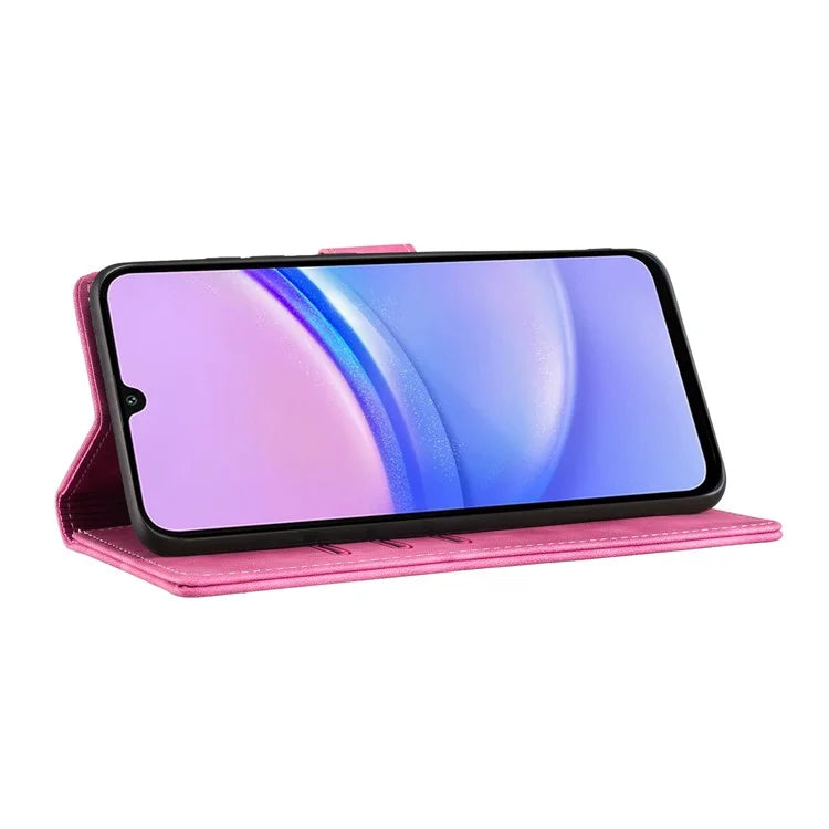 For Samsung Galaxy A05s 4G Case Wallet Leather Phone Cover Cat Heart Pattern