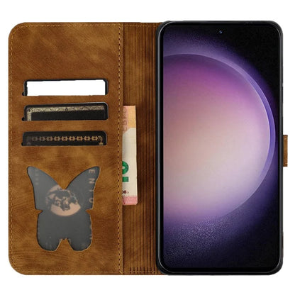 For Samsung Galaxy A55 5G Case Butterfly Cat Pattern Wallet Leather Phone Cover