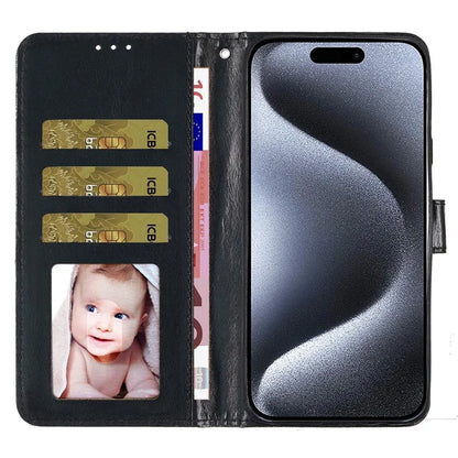 For iPhone 16 Pro Max Case Stand Wallet Glitter Leather Phone Cover