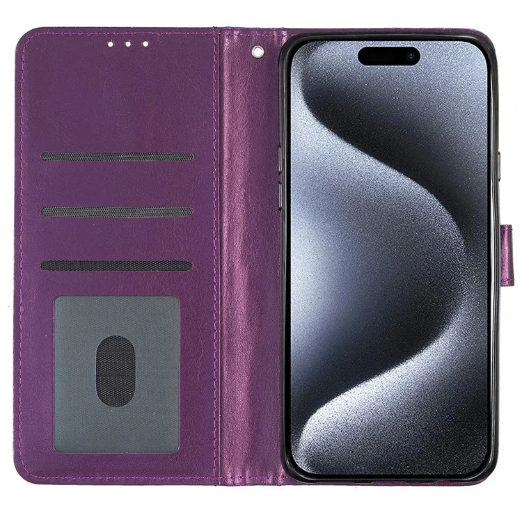 For iPhone 16 Pro Max Case Stand Wallet Glitter Leather Phone Cover