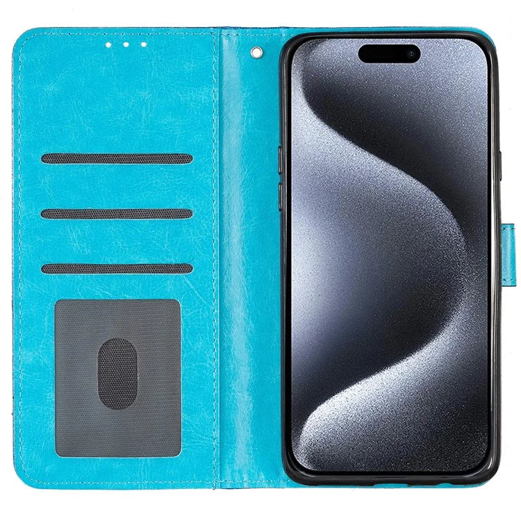 For iPhone 16 Pro Max Case Stand Wallet Glitter Leather Phone Cover