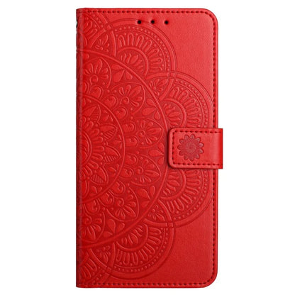 For iPhone 16 Plus Case Imprinted Mandala Pattern Stand Leather Phone Cover