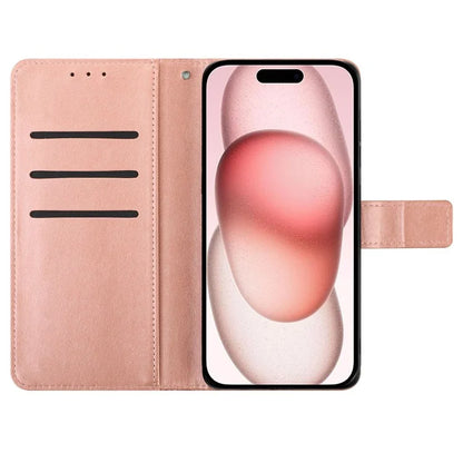 For iPhone 16 Plus Case Imprinted Mandala Pattern Stand Leather Phone Cover