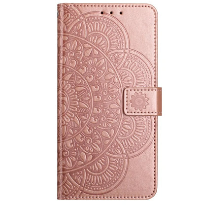 For iPhone 16 Plus Case Imprinted Mandala Pattern Stand Leather Phone Cover