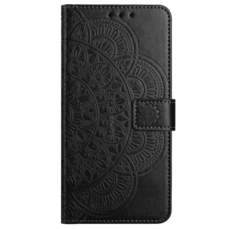 For iPhone 16 Plus Case Imprinted Mandala Pattern Stand Leather Phone Cover