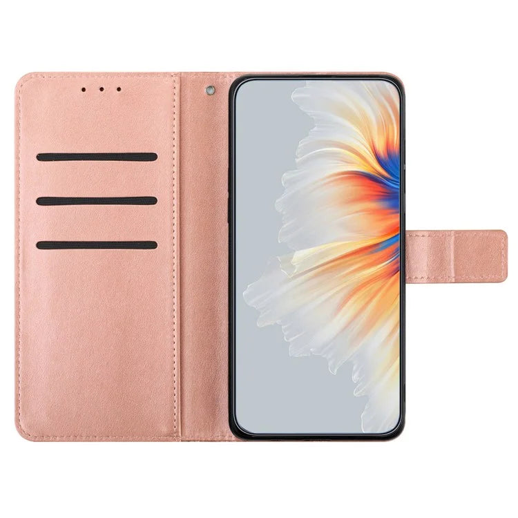For iPhone 16 Pro Max Case Wallet PU Leather Mandala Pattern Phone Cover with Strap