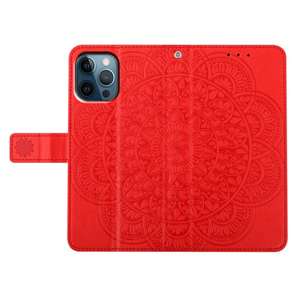 For iPhone 16 Pro Max Case Wallet PU Leather Mandala Pattern Phone Cover with Strap