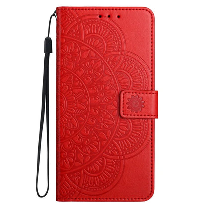 For iPhone 16 Pro Max Case Wallet PU Leather Mandala Pattern Phone Cover with Strap