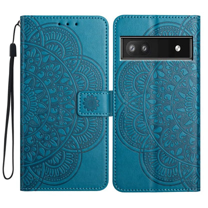 For Google Pixel 8a Case PU Leather Mandala Imprinted Phone Cover
