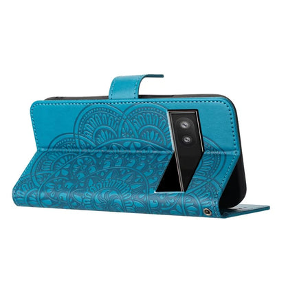 For Google Pixel 8a Case PU Leather Mandala Imprinted Phone Cover