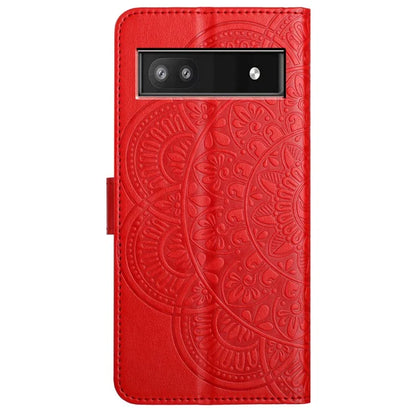 For Google Pixel 8a Case PU Leather Mandala Imprinted Phone Cover