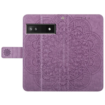 For Google Pixel 8a Case PU Leather Mandala Imprinted Phone Cover
