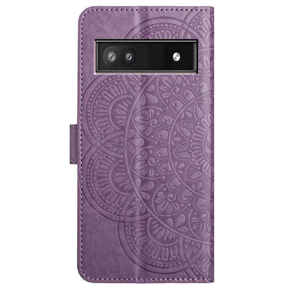 For Google Pixel 8a Case PU Leather Mandala Imprinted Phone Cover