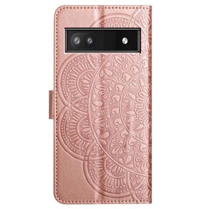 For Google Pixel 8a Case PU Leather Mandala Imprinted Phone Cover