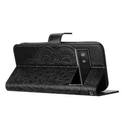 For Google Pixel 8a Case PU Leather Mandala Imprinted Phone Cover