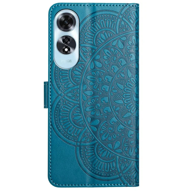 For Oppo A60 4G Case PU Leather Mandala Imprinted Wallet Phone Cover