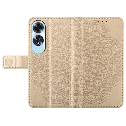 For Oppo A60 4G Case PU Leather Mandala Imprinted Wallet Phone Cover