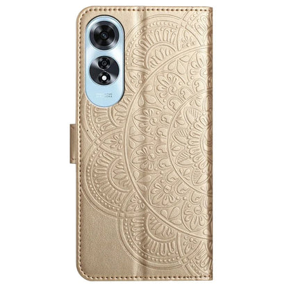 For Oppo A60 4G Case PU Leather Mandala Imprinted Wallet Phone Cover