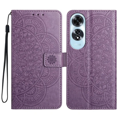 For Oppo A60 4G Case PU Leather Mandala Imprinted Wallet Phone Cover