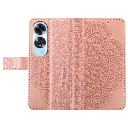 For Oppo A60 4G Case PU Leather Mandala Imprinted Wallet Phone Cover