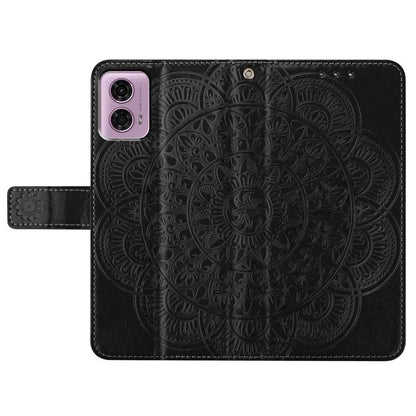 For Motorola Moto G34 5G Case Mandala Imprinted PU Leather Phone Cover