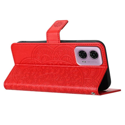 For Motorola Moto G34 5G Case Mandala Imprinted PU Leather Phone Cover