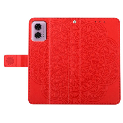 For Motorola Moto G34 5G Case Mandala Imprinted PU Leather Phone Cover