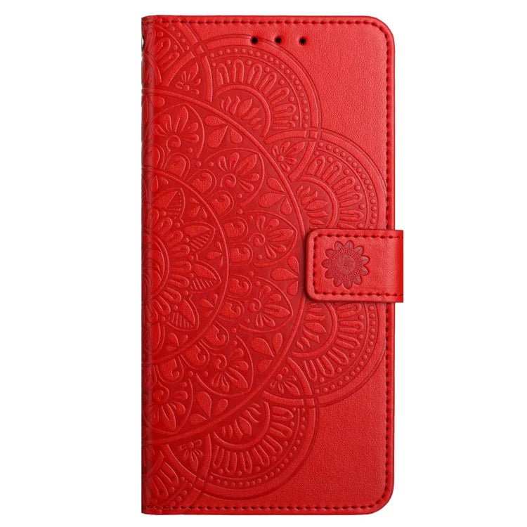 For Motorola Moto G34 5G Case Mandala Imprinted PU Leather Phone Cover