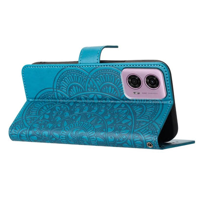 For Motorola Moto G34 5G Case Mandala Imprinted PU Leather Phone Cover
