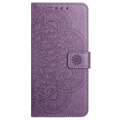 For Motorola Moto G34 5G Case Mandala Imprinted PU Leather Phone Cover