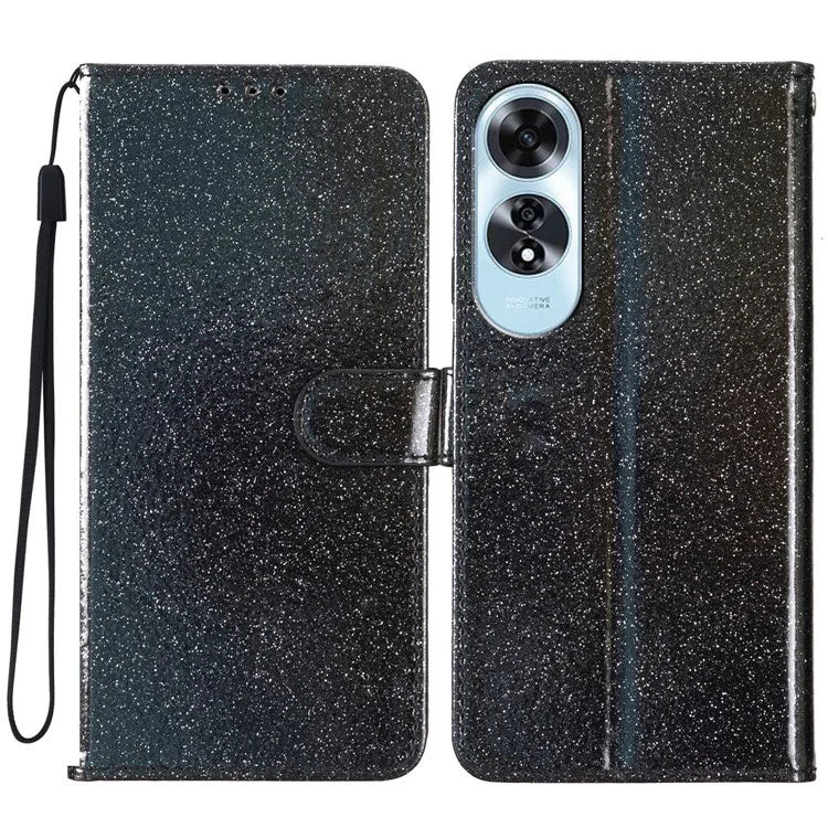 For Oppo A60 4G Wallet Case Glitter Leather Anti-Scratch Phone Cover
