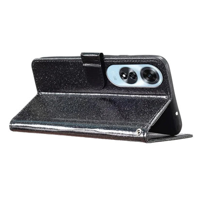 For Oppo A60 4G Wallet Case Glitter Leather Anti-Scratch Phone Cover