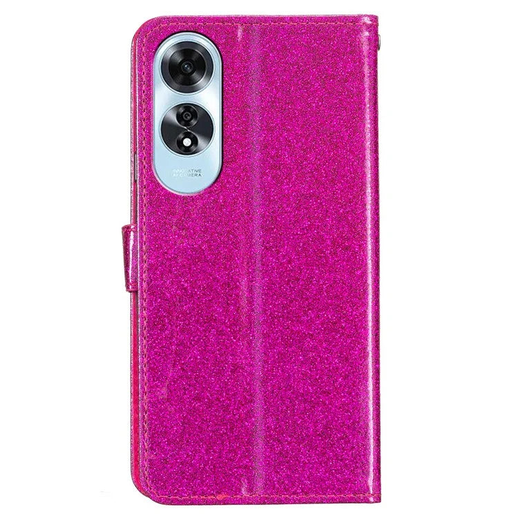 For Oppo A60 4G Wallet Case Glitter Leather Anti-Scratch Phone Cover