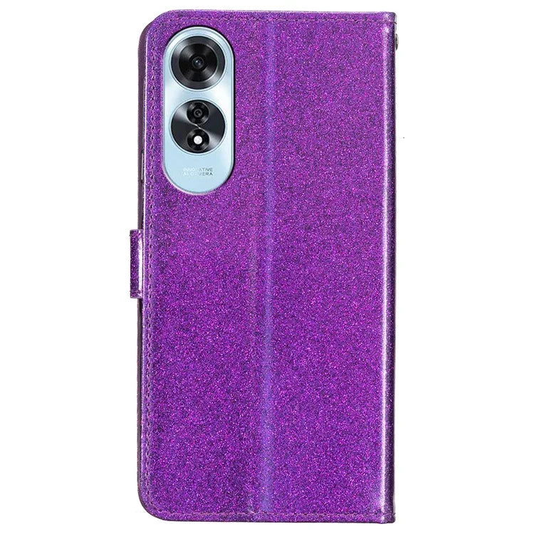 For Oppo A60 4G Wallet Case Glitter Leather Anti-Scratch Phone Cover