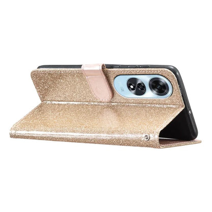 For Oppo A60 4G Wallet Case Glitter Leather Anti-Scratch Phone Cover