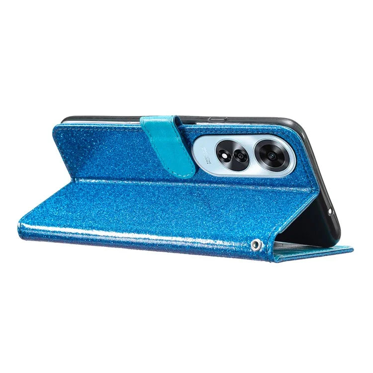 For Oppo A60 4G Wallet Case Glitter Leather Anti-Scratch Phone Cover