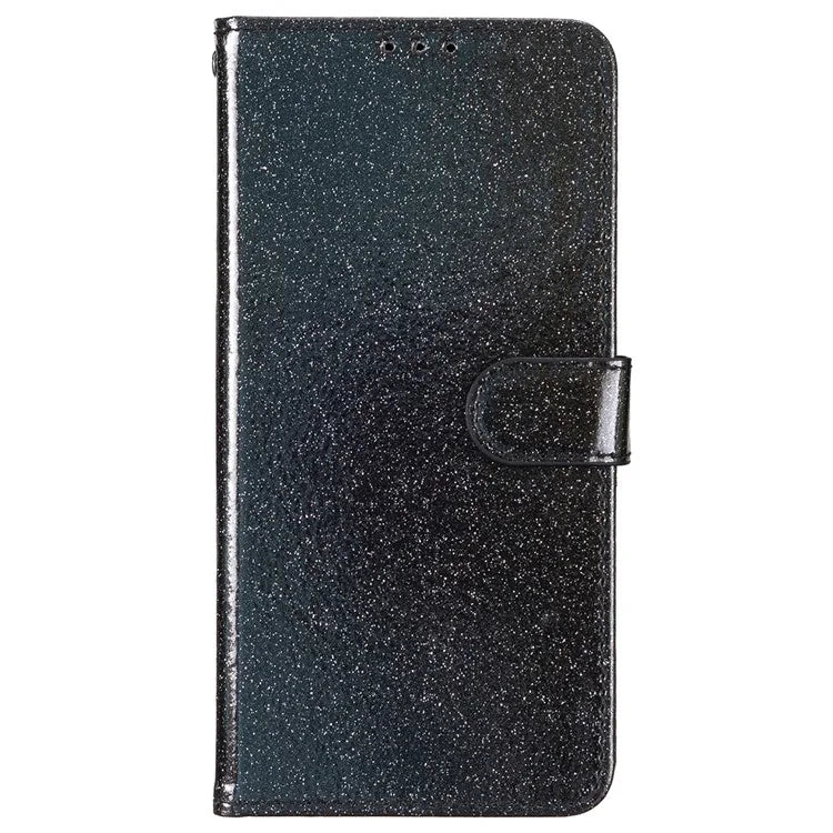 For iPhone 16 Protective Case Glitter Leather Wallet Phone Cover