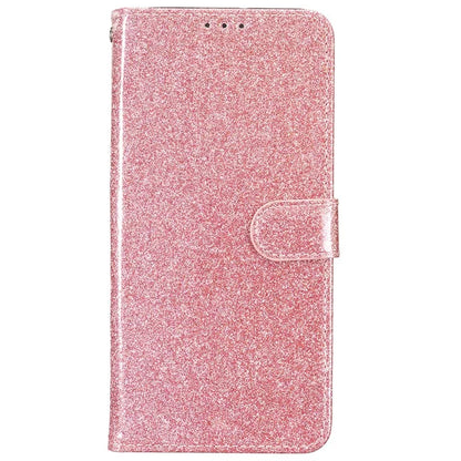 For iPhone 16 Protective Case Glitter Leather Wallet Phone Cover Gold