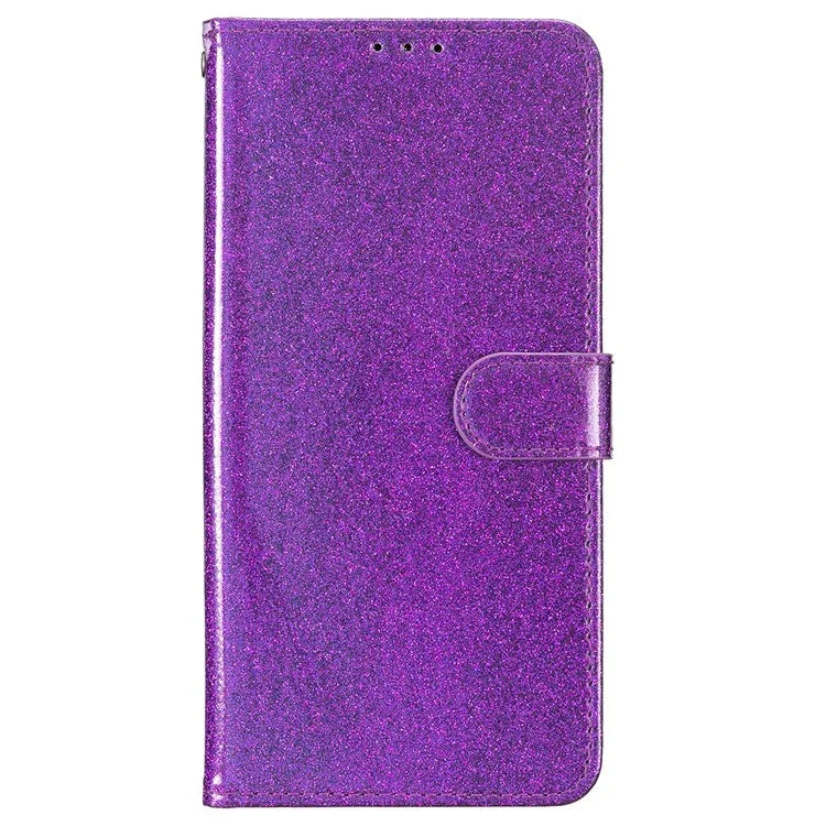 For iPhone 16 Protective Case Glitter Leather Wallet Phone Cover