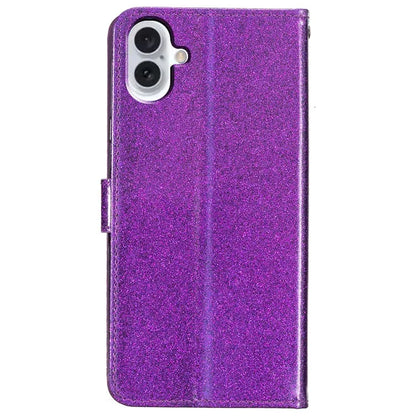 For iPhone 16 Protective Case Glitter Leather Wallet Phone Cover