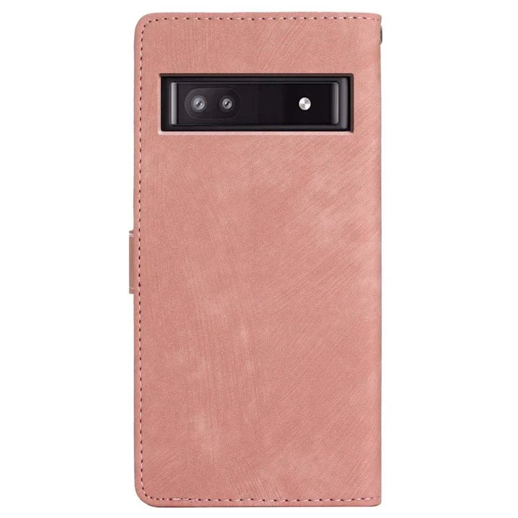For Google Pixel 8a Case Skin-Touch PU Leather Wallet Phone Cover