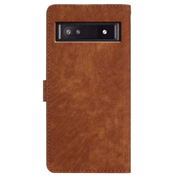 For Google Pixel 8a Case Skin-Touch PU Leather Wallet Phone Cover